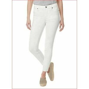 Buffalo women jeans BL14184 white mid rise skinny W34 MSRP $89